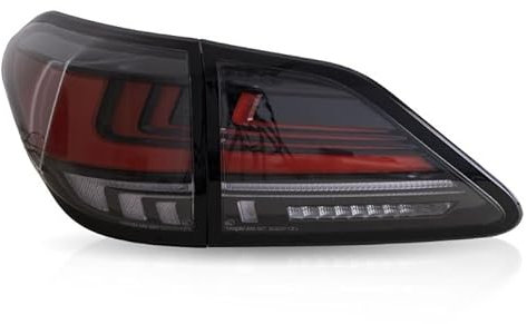 QLASIC Reflektor Rückleuchten Blinker Lampen,Stoßfänger L Für L&EX&US RX 350 2009-2014 Voll-LED-Rückleuchten Sequential Warning Signal Light Rücklicht