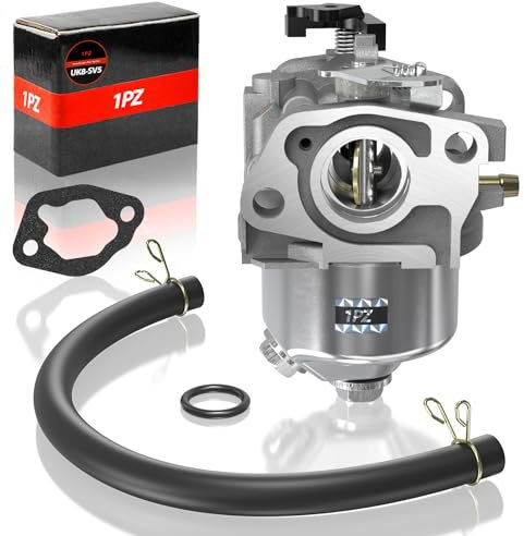 1PZ UK8-SV5 Carburetor Kit Replacement for Mountfield Champion Engine SV150 RV150 M150 RM45 V35 V40 Petrol Lawnmower with Mounting Gasket O-ring and Fuel Tube