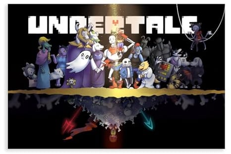 AAVEDA Game Undertale 19 Leinwand-Poster, Wandkunst, Dekordruck, Bild Gemälde für Wohnzimmer, Schlafzimmer, Dekoration, ungerahmt, 30 x 45 cm