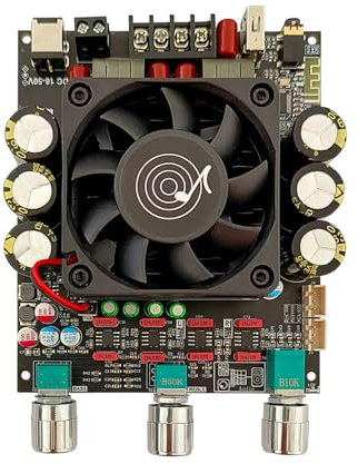 Bluetooth Verstärker Modul, ZK-3002T 300 W + 300 W Bluetooth 2.0 Stereo Audio Verstärkermodul TPA3225 Höhen-Bass-Stereo-AUX/U-Disk-Audio-APP-Controller