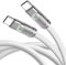 WATCHEM 6ft / 2M USB-C to USB-C Cable - Fast 120W Charging, Durable Liquid Silicone Build, 480Mbps Quick Data Sync - Strong Charging & Data Cable (White)