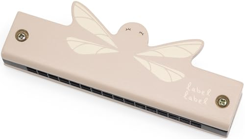 Label Label Houten Harmonica Roze