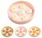 Gamelle Anti Glouton Chat Céramique - Gamelle Chat pour Alimentation Lente Colorée - Bol Nourriture Chat Anti Vomissement - Écuelle pour Chat avec Labyrinthe Interactif - Floraison Blanche - 16 x 3 cm