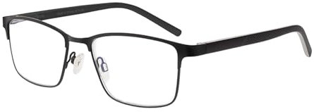 Tide Blaulichtfilter Edelstahl Lesebrille Brille Herren Lesehilfe – Unzerbrechliche, Blaues Licht Blockierende Computer-Lesebrille - Schwarz+ 1,0 Dioptrien