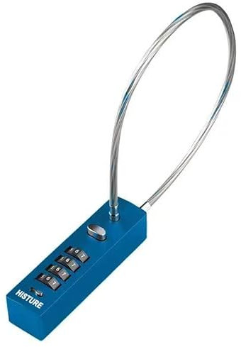 Serrature per cancello esterno recinzione cancello serratura serratura serratura bici catena cavo serratura serratura a combinazione esterna (blu)