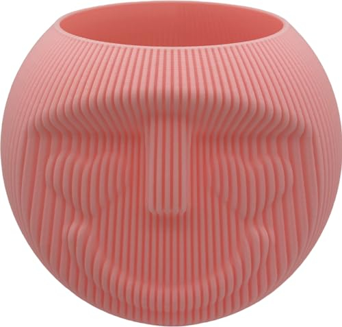 Vase Lovely Face - Sakura Rosa, lustige Vase mit Gesicht, rund, Blumentopf, Übertopf, Smiley, Kopf, lustig