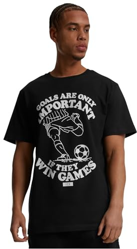 Merchcode Herren Mc878-footballs Coming Home Important Games Tee T-Shirt, Schwarz, XS EU