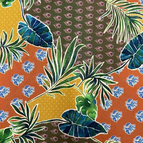 Kt KILOtela - Viskose-Stoff, Digitaldruck, Postindustrie, Mode, Hemd, Bluse, fließender Fall, tropisch, mehrfarbig, 270 x 145 cm, 50967