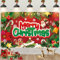 Weihnachtsbanner Dekoration - Rot Frohe Weihnachts Hintergrund, Extra Große Weihnachtsmann Lebkuchenmann Banner für Drinnen Draußen Party Deko