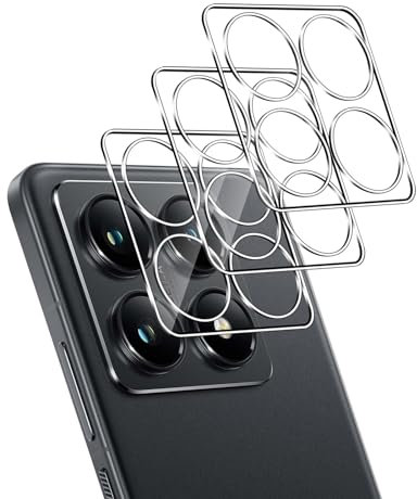 Yenwen Cámara compatible con Xiaomi 14T Pro 5G, 3 Piezas Cristal Templado Lente, 9H Dureza Anti-Arañazos Camara para Mi 14T Pro