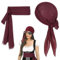 YEWCEP Piratenkostüm Damen Accessoires Set, Mittelalter Piratenkostüm Zubehör Set, Piraten Stirnband Taillengürtel Piraten Kopftuch Bandanas für Halloween