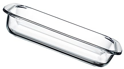 CRILSTYLEO 1 Pc Plato De Vidrio Para Hornear Bandejas Para Comida Placa De Parrilla De Microondas Bandeja Para Hornear Rectangular Bandeja Para Hornear Pan Horno De Pan Vidrio Templado
