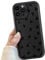 Black Cute Heart Phone Case for iPhone 14 Pro Max, Cute Cool Heart Pattern Shockproof Bumper Phone Case for Women Girls, Soft TPU Slim Girly Cute Protective Cover for iPhone 14 Pro Max