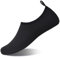 HMIYA Badeschuhe Strandschuhe Wasserschuhe Aquaschuhe Schwimmschuhe Surfschuhe Barfuß Schuhe für Damen Herren(Schwarz,48/49)