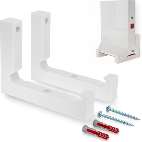 Wandhalterung für Fritz Repeater 3000 AX – Zweiteiliges Set mit Schrauben & Dübeln – Robuste Befestigung für optimalen WLAN-Empfang – Einfache Montage - Made in Germany