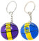 Porte-clés Basket-ball Porte-clés Basket-ball NBA Porte-clés Porte-bonheur Sphérique Pour le Sport Noir et or Violet Idéal pour les Enfants les Adolescents les Fans de Basket-ball (2 pièces)