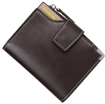 BESPORTBLE Herren Geldbörse Aus Vintage Leder Multifunktionale Kurze Brieftasche Mit Zipper Trifold Design Für Karten Und Bargeld Praktische Geldbörse Für Modernen Mann Kaffee