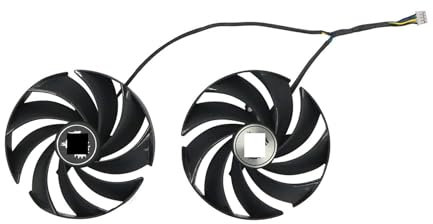 QKFTCSDW for RTX 4080 4090 Gaming X Trio Ventilateur de Carte vidéo 95MM PLD10020B12H RTX4080 RTX4090 Carte Graphique de Remplacement GPU(Fan - 2PCS)