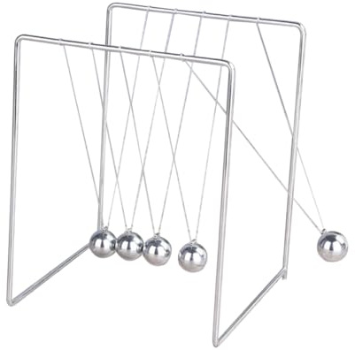 Gatuida Décoration Newton Acier Inoxydable Outil Dexpérimentation et Gadget Éducatif pour Bureau et Maison Modèle Carré Petit