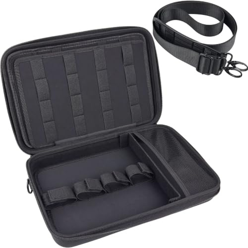 Neehows Barber Bag Clipper Case, Barber Carrying Case Organizer Box-Black | Adjustable Shoulder Strap, Mens Barber Accessories Bag for Clippers and Supplies, Hard Travel Case for Hair Cutting Grooming