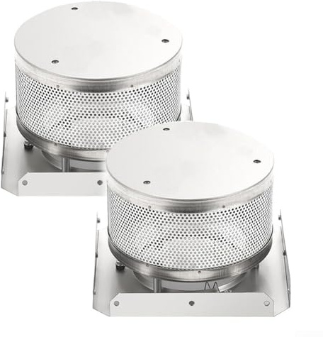 Qualoramall Brûleur de chauffage avec base d'écran pyramidale à 4 côtés - Pièces de chauffage de terrasse en acier inoxydable - Pièces chauffantes pour terrasse - Tube en verre pour réparation de