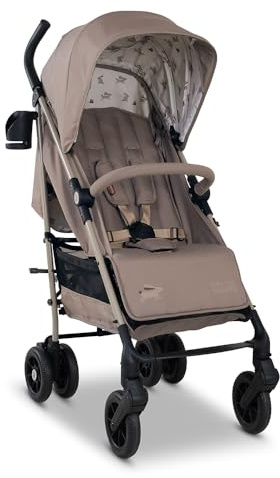 Cosatto Supa Lite Pushchair – from Birth to 4 Years (25kg), 4-Wheel Suspension, Large Basket, XL UPF100+ Canopy, Foldable, Compact, Stroller with Cup Holder, Rain Cover (Lollop)