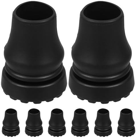 Gogogmee 8 Puntas de Goma Antideslizantes Resistentes y Duraderas Pack de 8 Unidades Mejor Agarre para Bastones de 22mm para Uso Diario Aire Libre