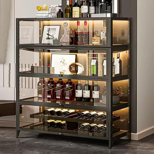 Vitrine en verre trempé avec porte battante - Anti-poussière - Transparent - Pour bureau ou magasin de détail