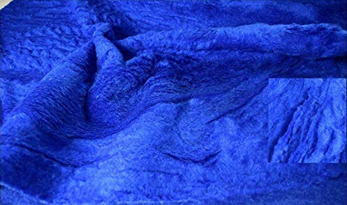 Fabrics-City Royalblau SOFTIG ZOTTY TEDDYFELL KURZHAARIG Stoff Stoffe, 4144
