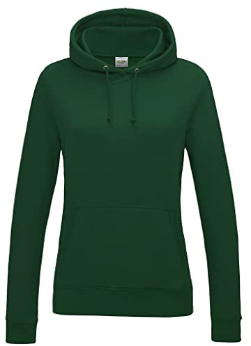 AWDis Girlie College Hoodie Sudadera con Capucha, Verde (Verde Botella), S para Mujer