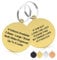 Personalised Engraved Dog Tag ID Name Tags for Cat Puppy Pet Collar Tag Hand Finished in UK (Gold(Round), L)