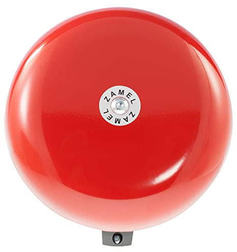 Elektromechanische kabelgebundene Türklingel, elegant, sehr laut, störungsfrei, hochwertig, montagefreundlich, zukunftsweisend, lackiert, rot, Metall Schulalarm 230V groß DNS-212D Sundi Zamel