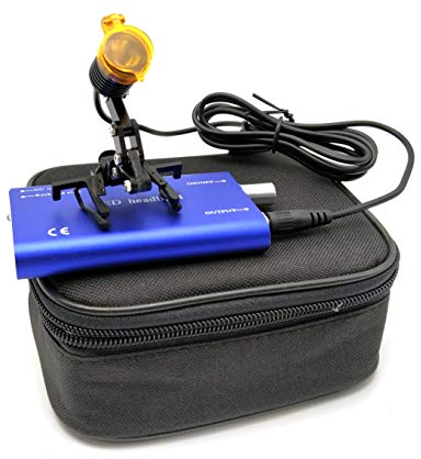 BONEW 3 W LED Dental Surgical Head Light Lamp with Filter Clip On Headlight Blue Color