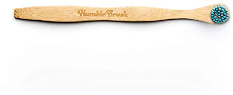 The Humble Co. Bamboo Tongue Scraper | Ultra-Soft Blue | Biodegradable, Eco-Friendly, Vegan for Your Everyday Oral Care, Dentist Approved (1 Pack)