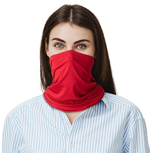 LUNGEAR Bandana Neck Gaiters Multifunction Headwear Elastic Tube Scarf Face Shield Headband Snood UV Resistence for Outdoors Sports