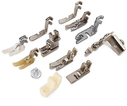 Fdit Kit 12 Piedini Premistoffa per Macchina da Cucire, Accessori Ricambio Universale Compatibile con Singer Babylock, Low Shank