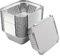 Enpack Aluschale R28L-450L - 100 Stück Aluminiumschalen mit Deckel - Aluminium Menüschale - eckige Alu Form mit 450ml - Aluschalen Take away - Grillschalen - Einwegverpackungen - Einmalbehälter