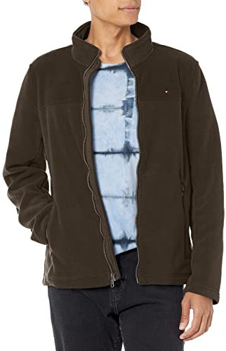 Tommy Hilfiger Lightweight Polar Fleece Jacket Giacca in Pile, Oliva, XL Uomo