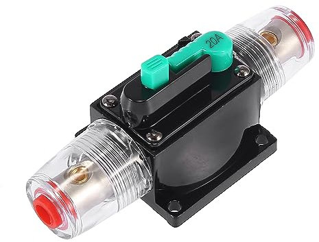 X AUTOHAUX DC 12 V / 24 V / 32 V 20 A Auto-Reset-Leitungsschutzschalter, Audio-Sicherungshalter