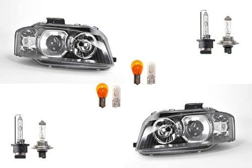 Johns, passend für Audi A3 Scheinwerfer 8P ab 05/2003-07/2008 Leuchtmit. Set li. re.