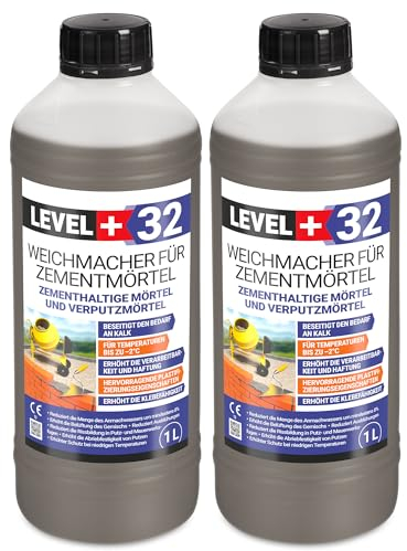 Suavizante para mortero de cemento y mortero de enlucido, 2 L, líquido, sustituye a cal RM32