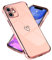 Lafunda Cover Compatibile con iPhone 12 Custodia con protezione fotocamera Sottile Morbido TPU Silicone Antiurto Protettiva Case amore cuore Paraurti per Donne per iPhone 12 Rosa