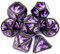 Haxtec Metal DND Dice Set Purple Black Metall Würfel Real Scene D&D Dice for Dungeons and Dragons Gift RPG Games-Elderitch Blast