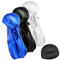 Sibba 4 Stück Seidige Durag Lange Turban Kopfbedeckungen Elastisch weich Atmungsaktiv Gewellt für Männer und Frauen Laufen Fitness, Radfahren Wandern Camping, Schwarz/Blau/Weiß