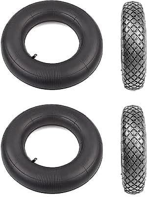 Multipurpose Tyres 4.00-6 2PR Tyre & Tube Sack Barrow Wheels Trailers, wheelbarrows, Karts, Sack Truck Wheels, Lawn Movers, Hand Trucks (2X Set of 4.00-6 2PR Tyre & Inner Tube)
