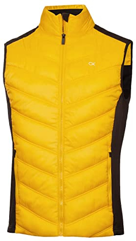 Calvin Klein Mens Frontera Moisture Wicking Full Zip Hybrid Golf Gilet