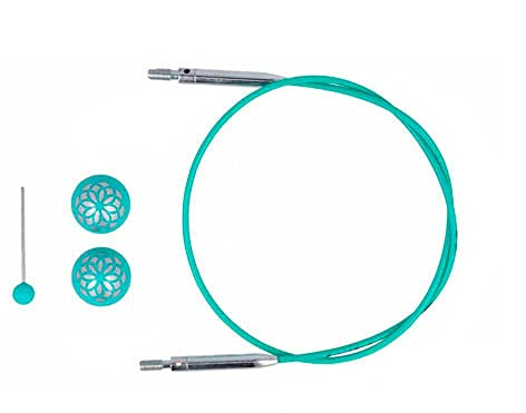 NEU Knit Pro Mindful Swivel Seile für austauschbare Rundstricknadeln, 360 ° Drehmechanismus, (120 cm (Seillänge 94cm))