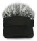 SCSpecial Novelty Visor Cap Adjustable Visor Hat with Spiked Wigs Fake Hair Visor for Adults (Black and Grey)