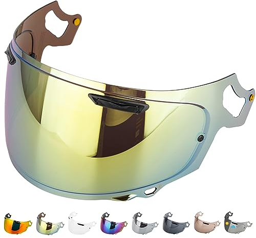 Everalo Kompatibel mit Arai Rx7v Visier - Vas v - Chaser X - Rx7x - Quantum X - Quantic - Signet X - Defiant X - Concept X - Profile V - Qv Pro Vas - Helmvisier Pinlock Ready (Gold)