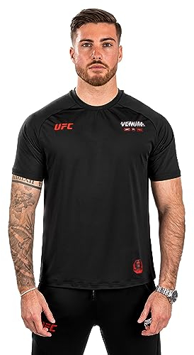 Venum UFC Adrenaline Herren Fight Week Dry-Tech T-Shirt - Schwarz - M